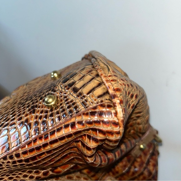 *****RARE AUTHENTIC BRAHMIN VINTAGE DANICA TOASTED ALMOND SHOULDER BAG - Picture 11 of 14